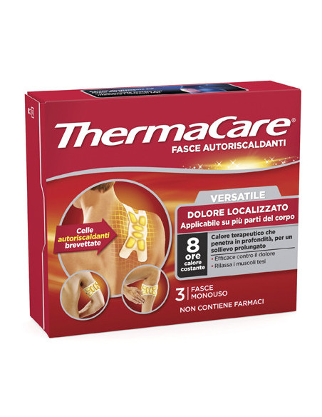 Thermacare versatile fasce autoriscaldanti dolori muscolari 3 pezzi