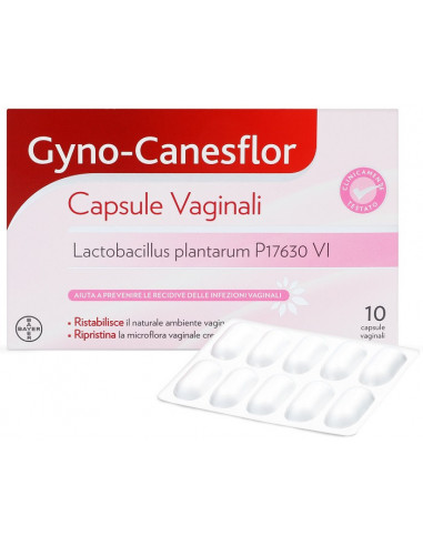 Gyno-canesflor probiotico vaginale per prevenire le recidive della candida 10 capsule vaginali