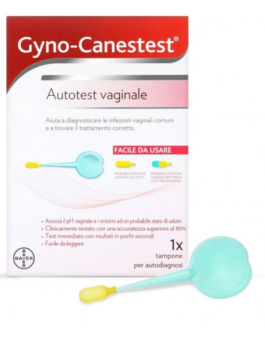 Gyno-canestest tampone vaginale per uso autodiagnostico di candidosi e vaginosi batterica 1 tampone