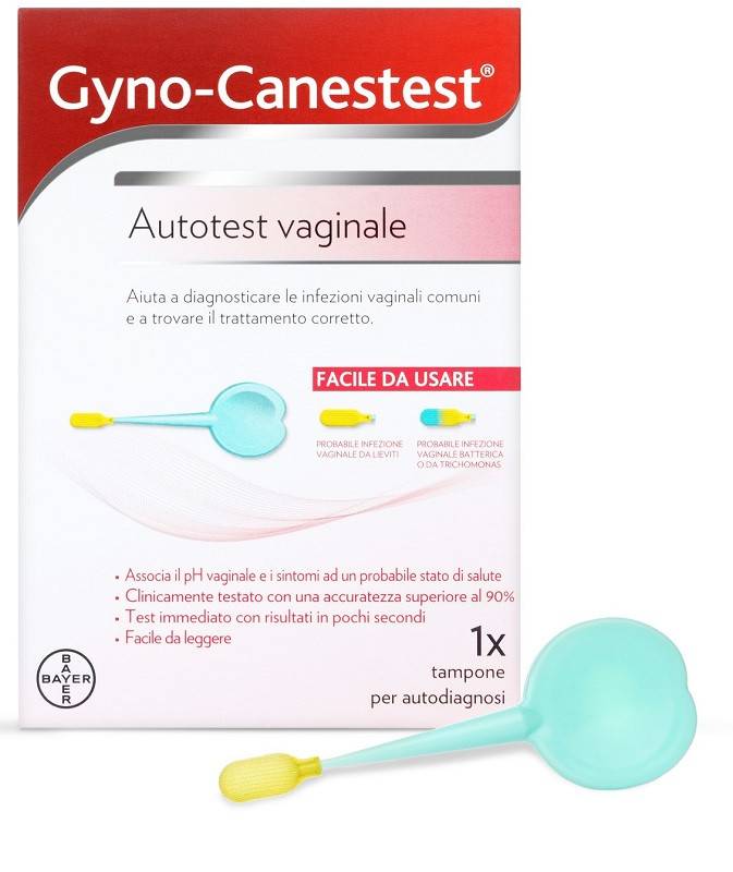 Image of Gyno-canestest tampone vaginale per uso autodiagnostico di candidosi e vaginosi batterica 1 tampone cod085