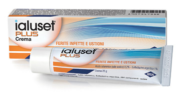 Image of Ialuset plus crema ferite infette e ustioni 25g cod085