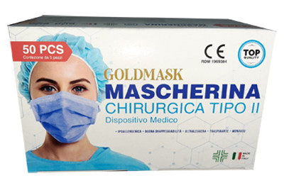 Image of oro mask mascherine chirurgiche tipo ii 50pezzi cod085
