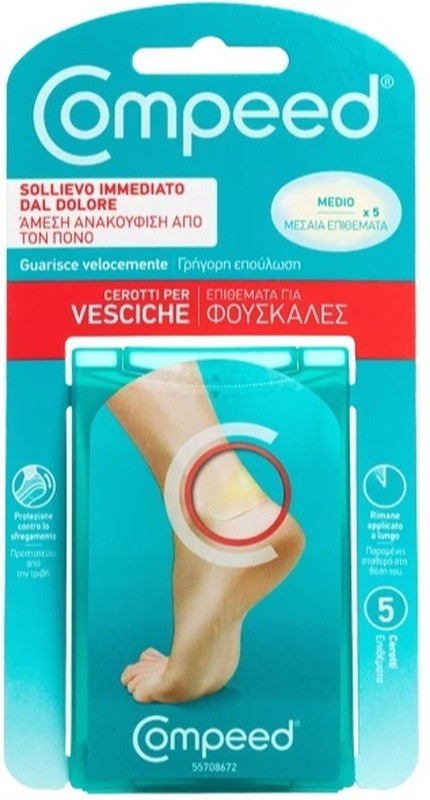 Compeed cerotti medi per vesciche sollievo immediato dal dolore 5pz