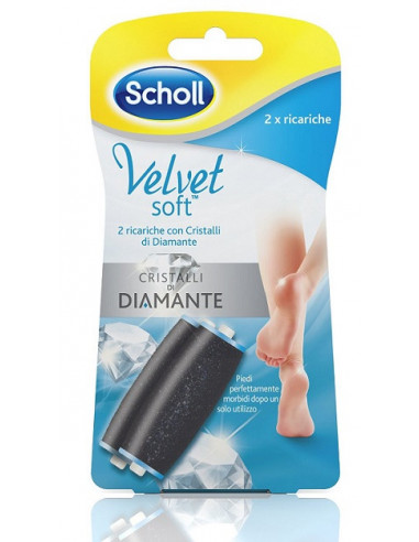 Scholl Velvet Soft cristalli di diamante 2 ricariche