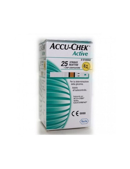 Roche accu-chek active strips 25strisce reattive