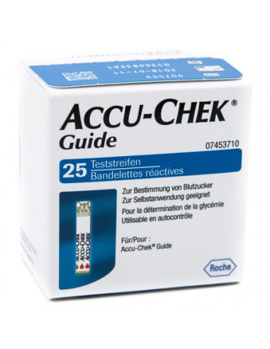 Roche accu-chek guide 25 strisce reattive