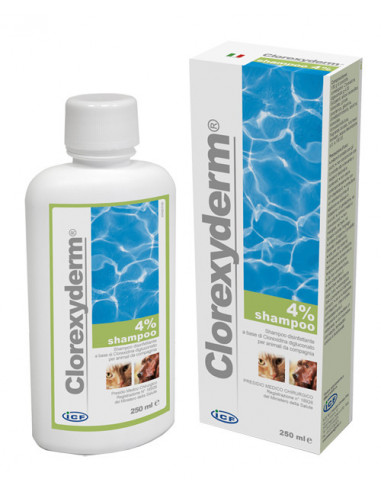 Clorexyderm shampoo per animali da compagnia clorexidina al 4% 250ml