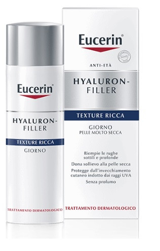 Image of Eucerin Hyaluron-Filler crema viso giorno con texture ricca per pelle molto secca 50ml cod085