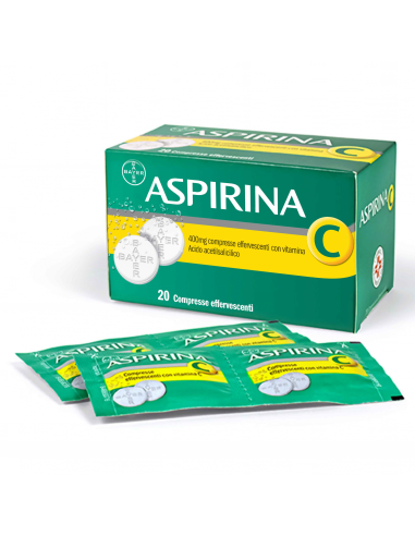 ASPIRINA C 20 COMPRESSE EFFERVESCENTI 400MG + 240MG