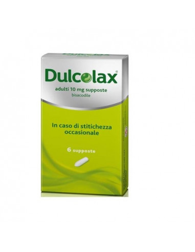 Dulcolax supposte per adulti contro la stitichezza occasionale 6 supposte 10 mg