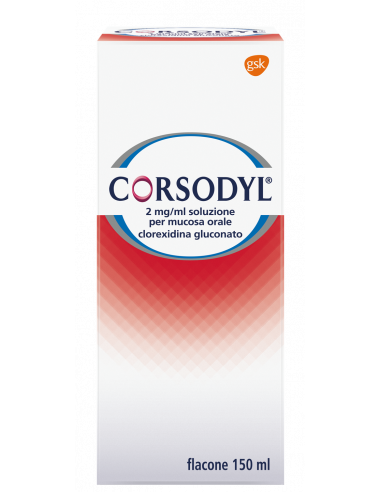 CORSODYL*SOLUZ 150ML 200MG/100