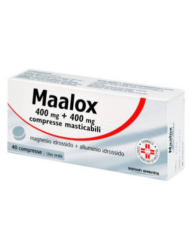 MAALOX*40CPR MAST 400MG piu 400MG