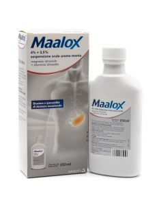 Maalox*os sosp 250ml 4+3,5% me