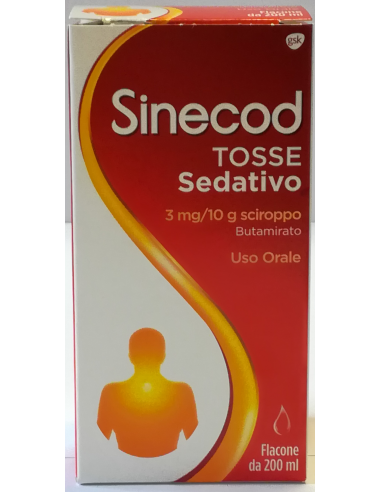 Sinecod tosse sed*200ml3mg/10g