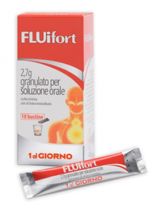 Fluifort granulato per tosse grassa mucolitico fluidificante 10 bustine 2,7g