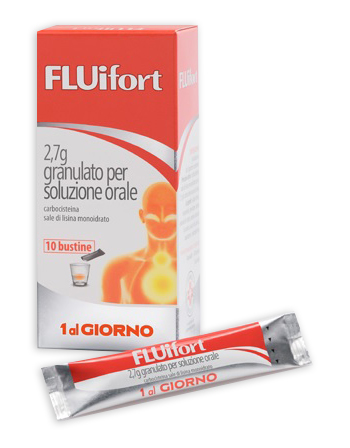 Image of Fluifort granulato per tosse grassa mucolitico fluidificante 10 bustine 2,7g cod085