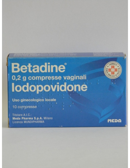 Betadine*10 compresse vag 200mg