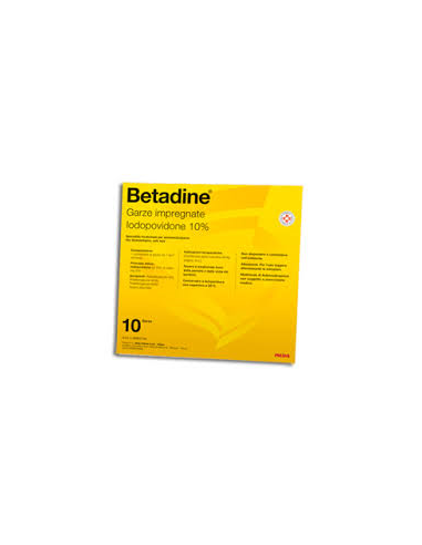 BETADINE*10GARZE IMPREGN 10x10