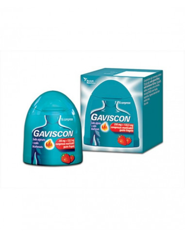 Gaviscon compresse per il bruciore di stomaco occasionale gusto fragola 16 compresse masticabili