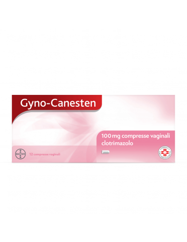 Gyno-canesten compresse vaginali con clotrimazolo per il trattamento di candida e infezioni fungine 12 compresse vaginali 100mg