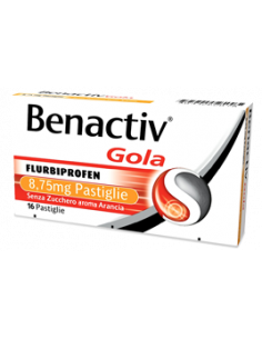 Benactiv gola 16 pastiglie arancia sz
