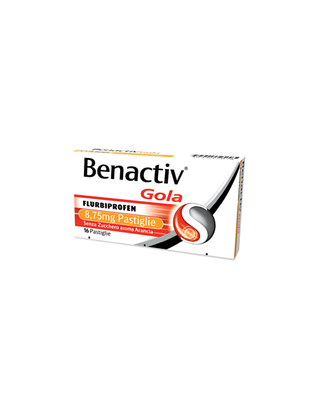 Benactiv gola 16 pastiglie arancia sz