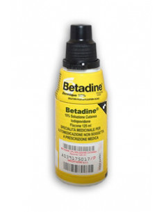 Betadine soluzione cutanea pulizia cute 125ml 10%