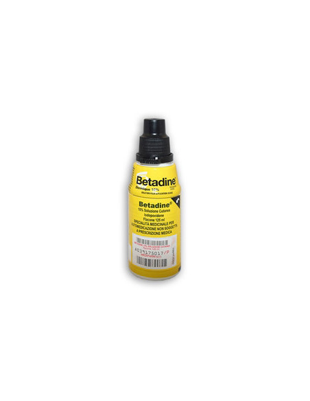Betadine soluzione cutanea pulizia cute 125ml 10%
