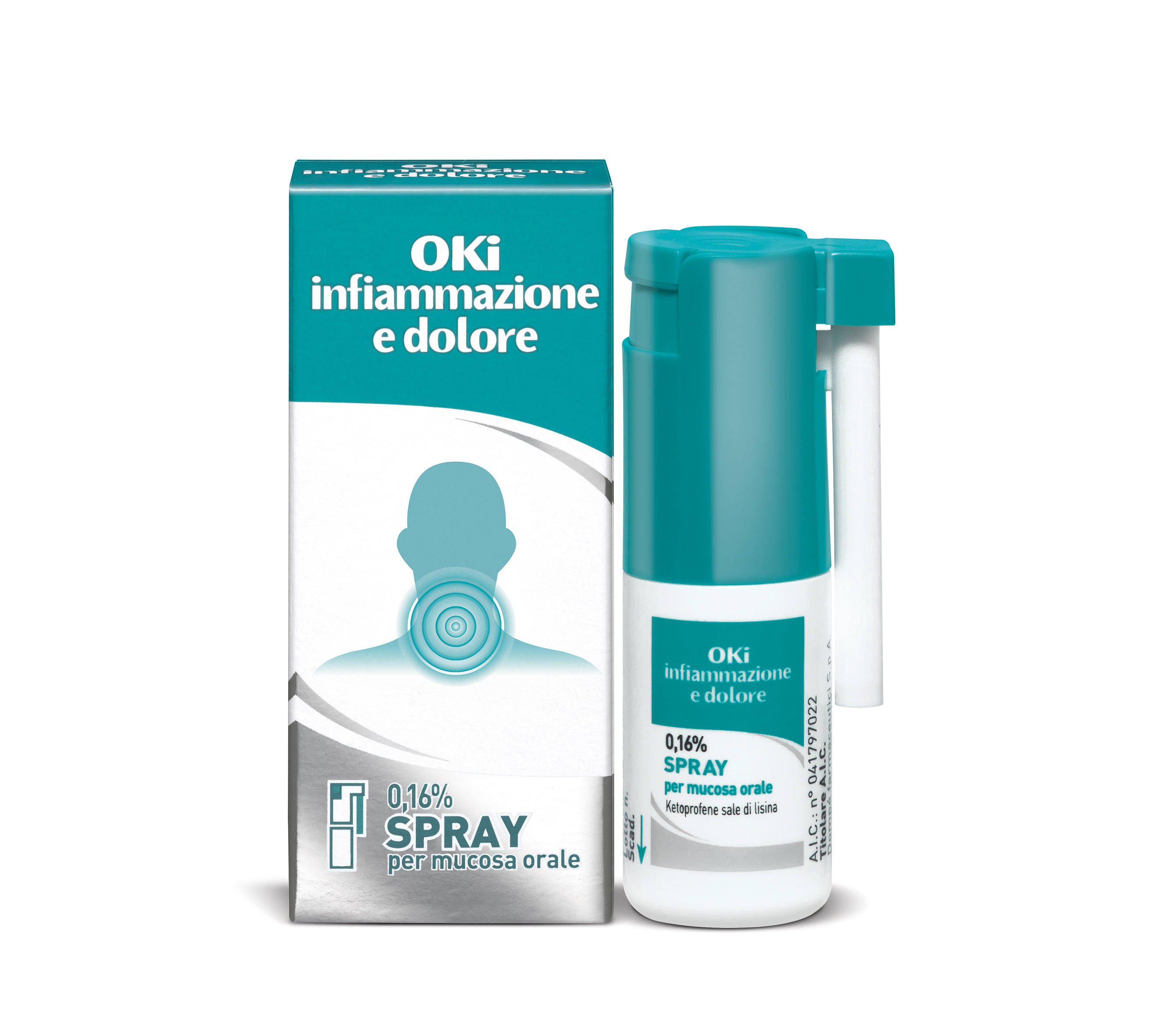 Image of Oki gola spray per infiammazione e dolore 0,16% 15ml cod085