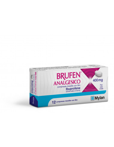 Brufen analgesico ibuprofene 12 compresse rivestite 400mg