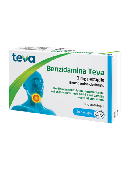 Benzidamina teva*20pastl 3mg