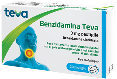 Benzidamina teva*20pastl 3mg
