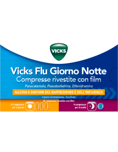 Vicks flu giorno notte*12 piu 4 compresse | Clubfarma