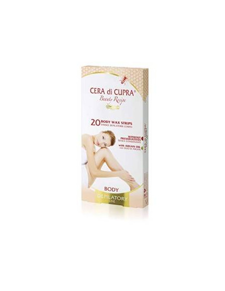 Cera di Cupra Strisce Depilatorie 20 pezzi