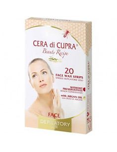 Cera di cupra strisce depilatorie viso 20 pezzi