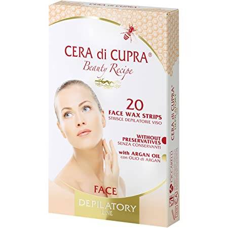 Image of Cera di cupra strisce depilatorie viso 20 pezzi cod085