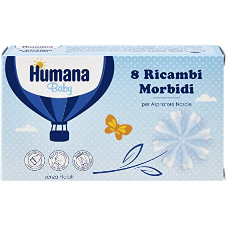Humana baby 8 ricambi morbidi per aspiratore nasale