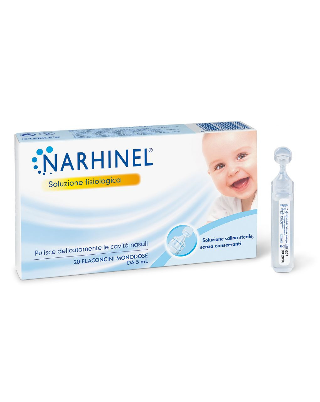 Narhinel soluzione fisiologica 20 flaconi 5ml