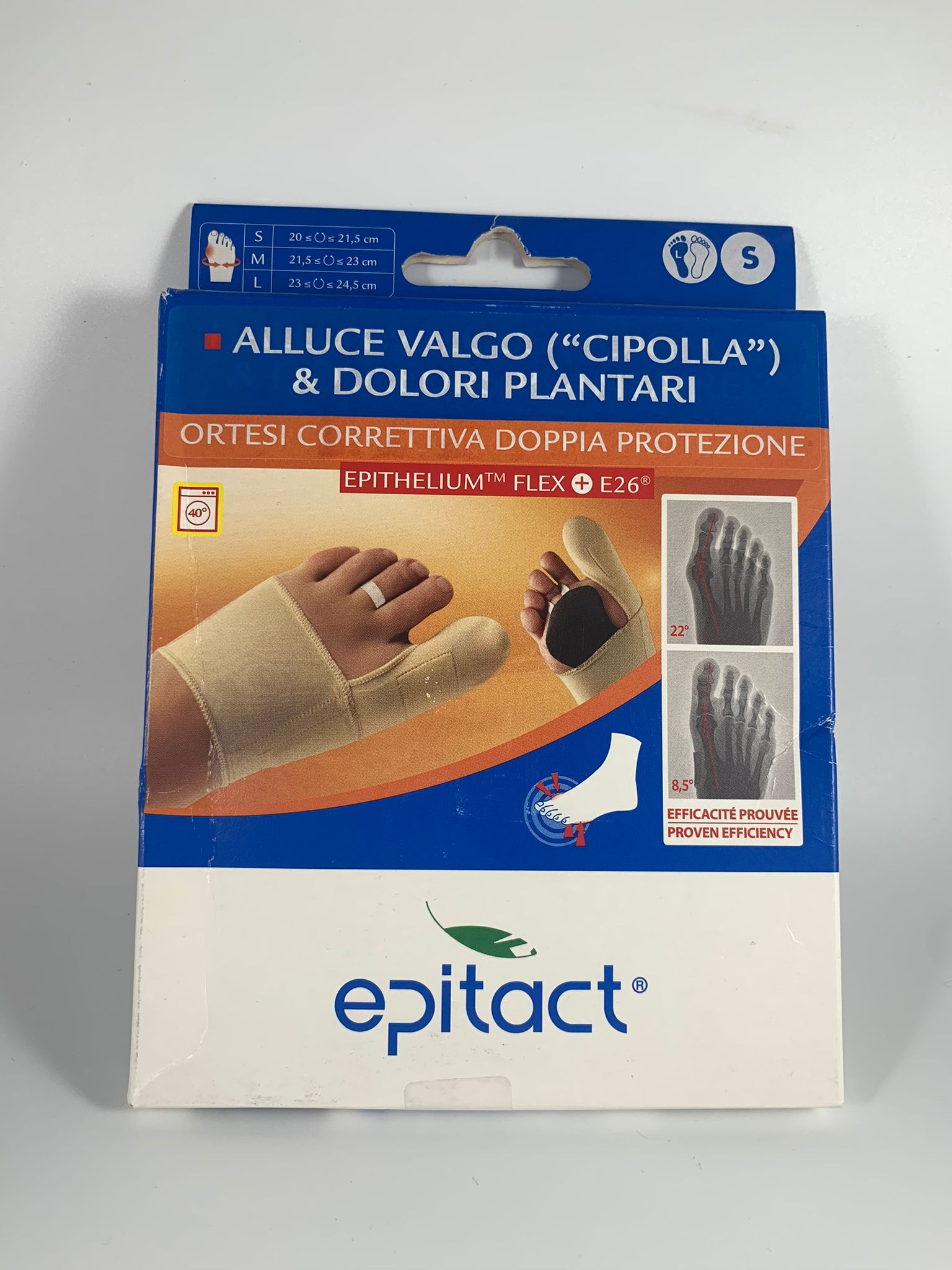 Epitact alluce valgo cipolla e dolori plantari taglia s