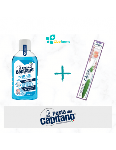 Pasta del capitano collutorio protezione gengive 400 ml + spazzolino complete