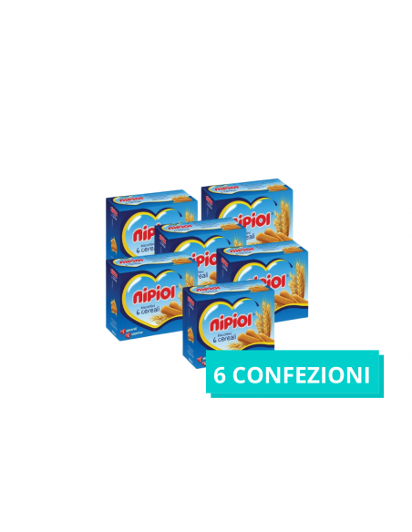 Nipiol biscottini 6 cereali 800g - 6 confezioni