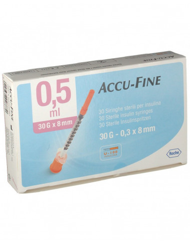 Roche accu-fine siringhe insulina 0,5ml g30 8mm 30pezzi