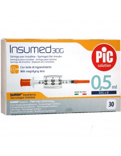 Pic insumed siringa da insulina 0,5ml gauge 30x8mm 30pezzi