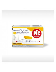 Pronto Digitest PIC lancette 25 pungidito e 25 tamponcini assorbenti per la misurazione della glicemia