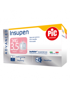 Pic insupen advanced ago penna da insulina gauge 34x3,5mm 100 pezzi