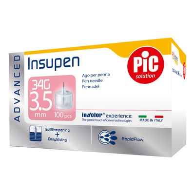 Pic Insupen Advance Gauge Ago Penna Insulina 34x3,5 mm 100pz