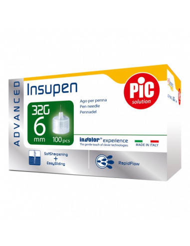 Pic insupen advanced ago gauge 32x6mm 100 pezzi