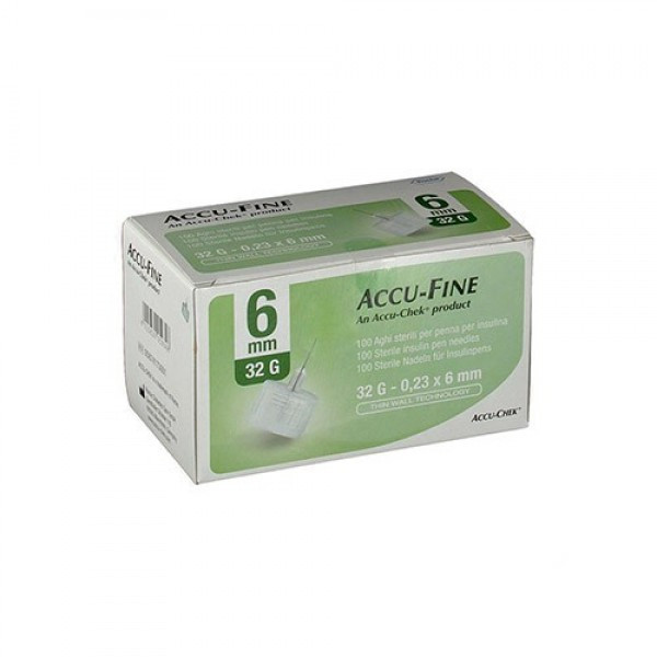 Roche accu-fine ago penna per insulina gauge32x6mm 100pezzi