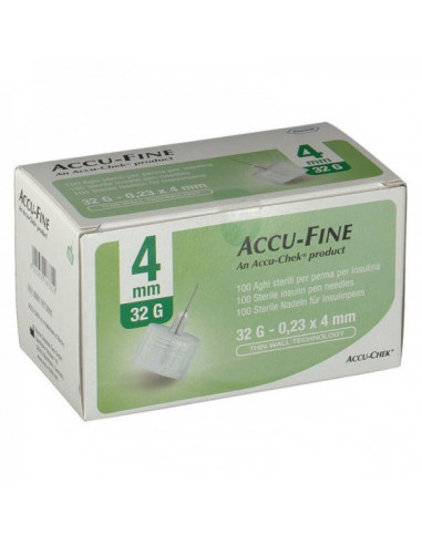 Roche accu-fine ago penna per insulina gauge32x4mm 100pezzi