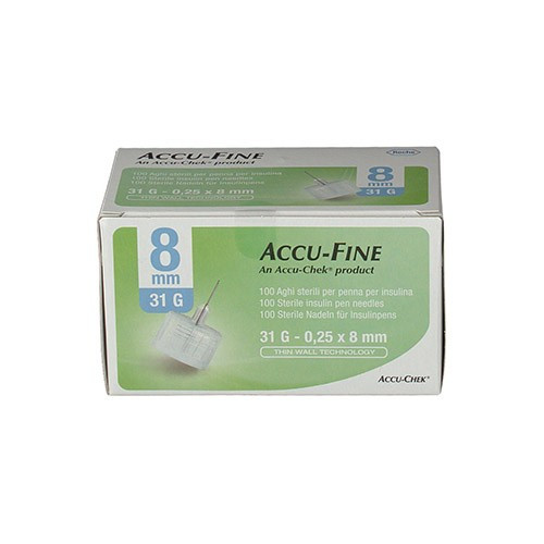 Roche accu-fine ago penna per insulina gauge31x8mm 100 pezzi